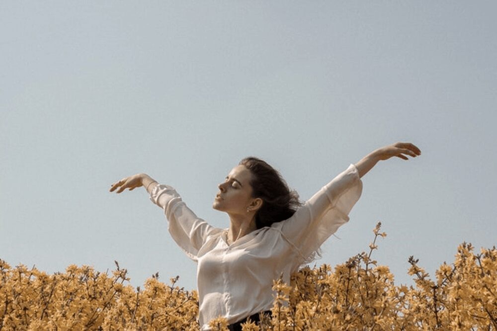 Young woman resting in nature