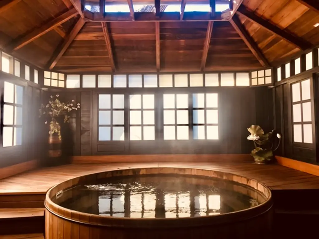 Modern room with bath tub