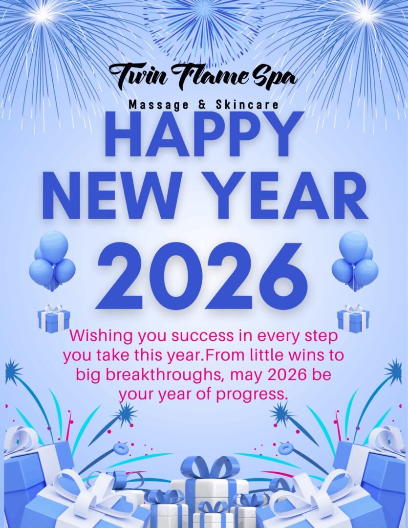 Blue and White Modern Happy New Year 2026 Flyer
